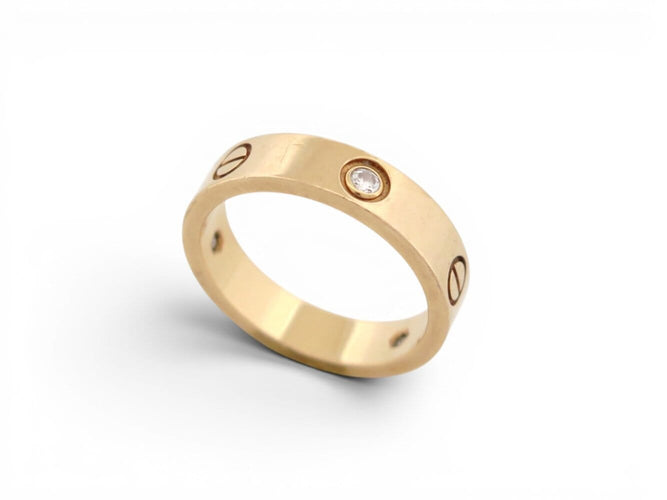 Bague 64 Cartier Love - Bague 3 diamants en or jaune 18k 58 Facettes 275565