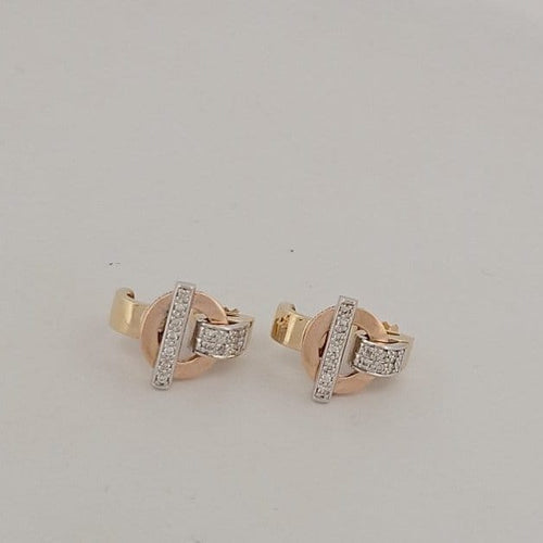 Boucles d'oreilles Guy Laroche - Boucles d'oreilles en or jaune et diamants 58 Facettes 2779443