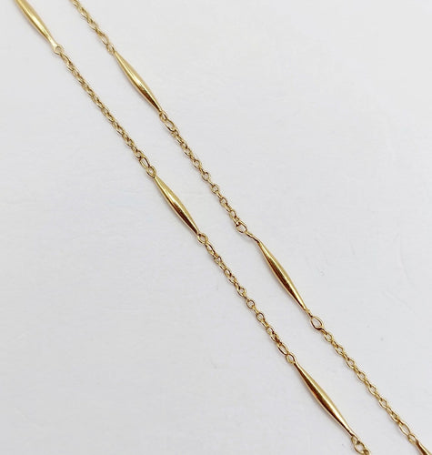 Collier Collier chaîne vintage en or 18K à mailles forçat 58 Facettes A07405