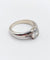 Bague 52 Bague jonc vintage en or blanc et diamant ovale 58 Facettes A07408