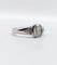 Bague 52 Bague jonc vintage en or blanc et diamant ovale 58 Facettes A07408