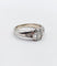 Bague 52 Bague jonc vintage en or blanc et diamant ovale 58 Facettes A07408