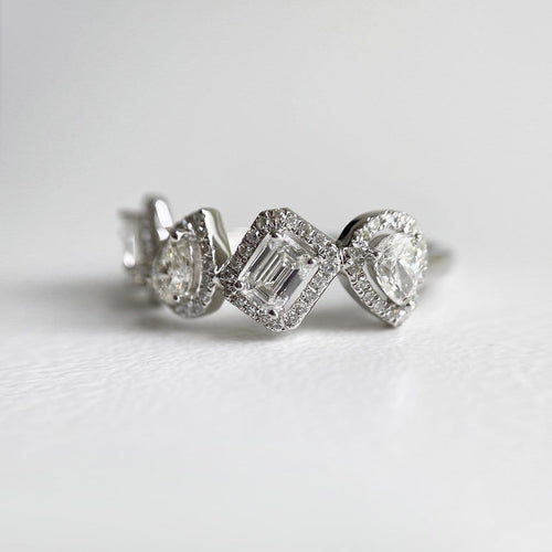 Bague 53 Aitches Teide - Bague en or blanc 18K et diamants 58 Facettes GBR1067WG