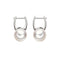Boucles d'oreilles Underwater - Boucles d'oreilles créoles en or blanc et perles Akoya 58 Facettes GER1320WG