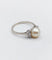 Bague 54.5 Bague Art déco en or blanc, platine, perle et diamants 58 Facettes A07356