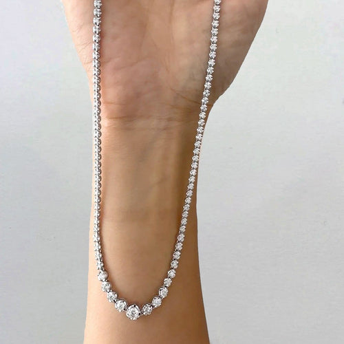 Collier Disco - Collier tennis en platine et diamants 5,0 ct 58 Facettes GPD1055PT