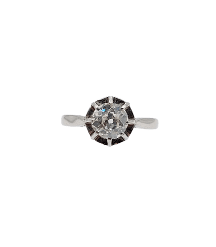 Bague 50 Bague solitaire Art déco en platine et diamant 0,70 ct 58 Facettes A07355