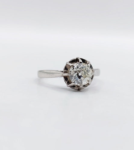 Bague 50 Bague solitaire Art déco en platine et diamant 0,70 ct 58 Facettes A07355