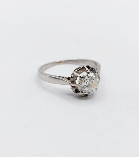 Bague 50 Bague solitaire Art déco en platine et diamant 0,70 ct 58 Facettes A07355