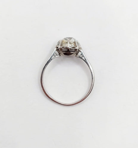 Bague 50 Bague solitaire Art déco en platine et diamant 0,70 ct 58 Facettes A07355