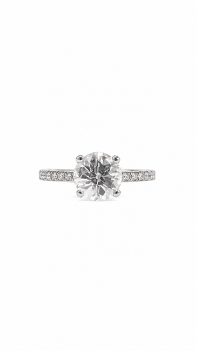 Bague 60 Solitaire - Bague en or gris et diamants 58 Facettes LP 1828/OL/SMNNB