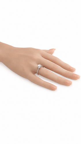 Bague 60 Solitaire - Bague en or gris et diamants 58 Facettes LP 1828/OL/SMNNB