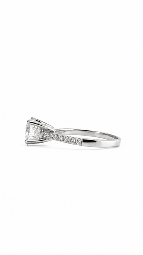Bague 60 Solitaire - Bague en or gris et diamants 58 Facettes LP 1828/OL/SMNNB