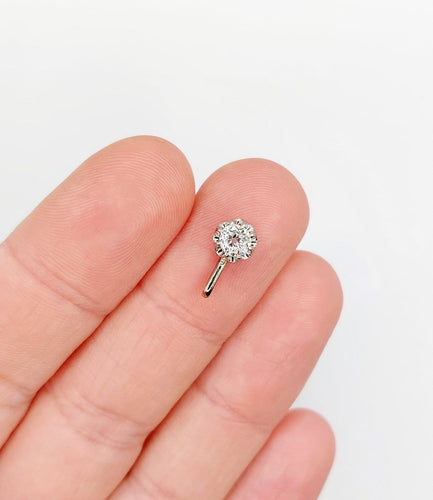Pendentif Pendentif antique en or 18k et platine avec diamant 58 Facettes A07435