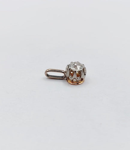 Pendentif Pendentif antique en or 18k et platine avec diamant 58 Facettes A07435