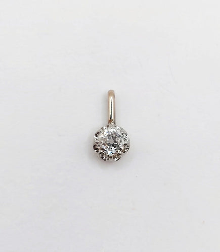 Pendentif Pendentif antique en or 18k et platine avec diamant 58 Facettes A07435
