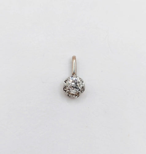 Pendentif Pendentif antique en or 18k et platine avec diamant 58 Facettes A07435