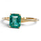 Bague 54 Bague en or jaune 14 ct et émeraude naturelle 1,51 ct 58 Facettes R008