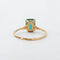 Bague 54 Bague en or jaune 14 ct et émeraude naturelle 1,51 ct 58 Facettes R008