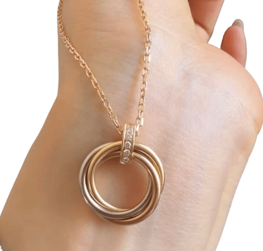 Pendentif Trinity - Pendentif en trois ors et diamants 58 Facettes jnci137