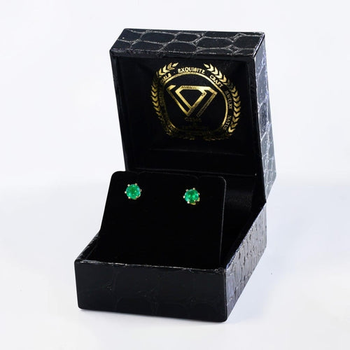 Boucles d'oreilles Boucles d'oreilles en or jaune avec émeraudes et diamants 58 Facettes E0025