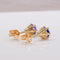 Boucles d'oreilles Boucles d'oreilles en or jaune, tanzanites et diamants 58 Facettes E0027