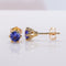 Boucles d'oreilles Boucles d'oreilles en or jaune, tanzanites et diamants 58 Facettes E0027
