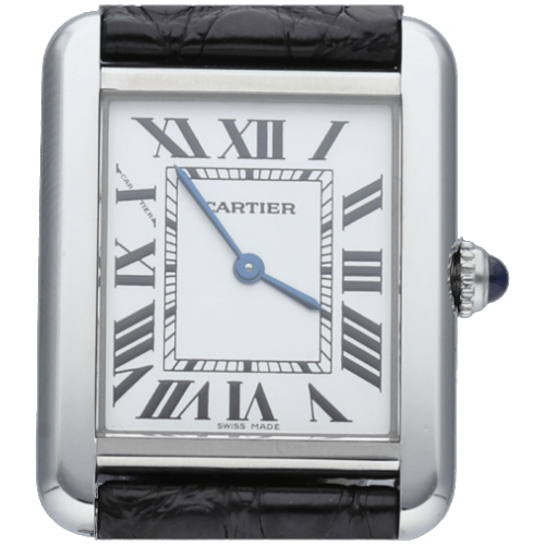 Montre Cartier Tank Solo - Montre en cuir de crocodile 58 Facettes MT45768