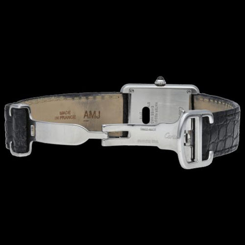 Montre Cartier Tank Solo - Montre quartz en cuir noir 58 Facettes MT45768