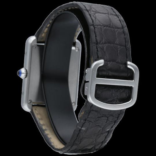 Montre Cartier Tank Solo - Montre quartz en cuir noir 58 Facettes MT45768