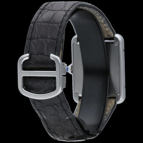 Montre Cartier Tank Solo - Montre quartz en cuir noir 58 Facettes MT45768