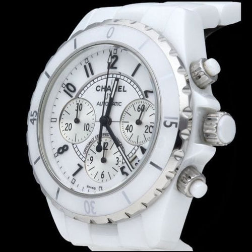Montre Chanel J-12 - Montre chronographe automatique en céramique 58 Facettes MT45946
