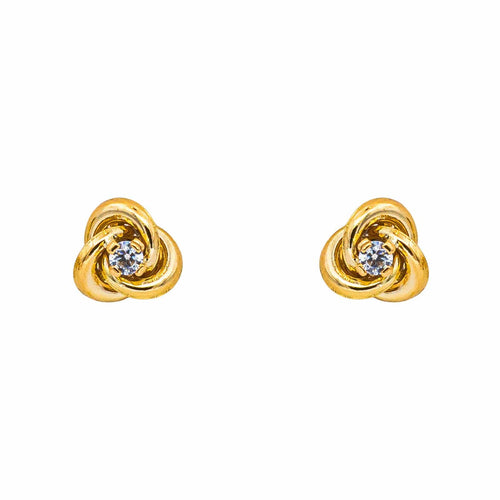 Boucles d'oreilles Boucles d'oreilles puces en or jaune et diamants 58 Facettes 5458460RV