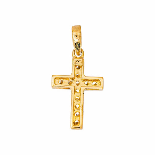Pendentif Pendentif religieux croix en or jaune et diamants 58 Facettes 5765224CN
