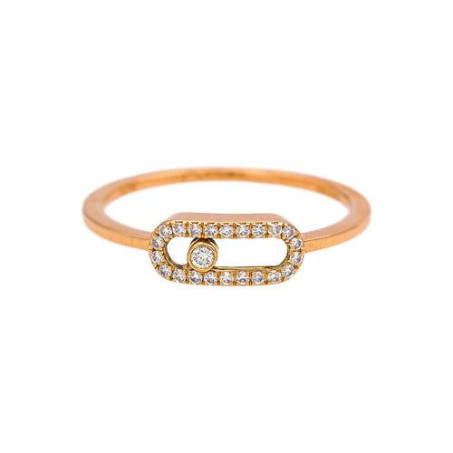 Bague 52 Messika Move Uno - Bague en or rose et diamants 58 Facettes 5700905RV