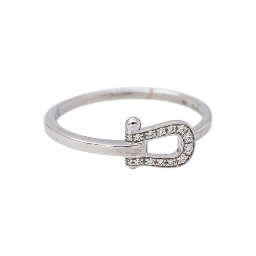 Bague 50 Fred Force 10 - Bague en or blanc et diamants 58 Facettes 5757294RV