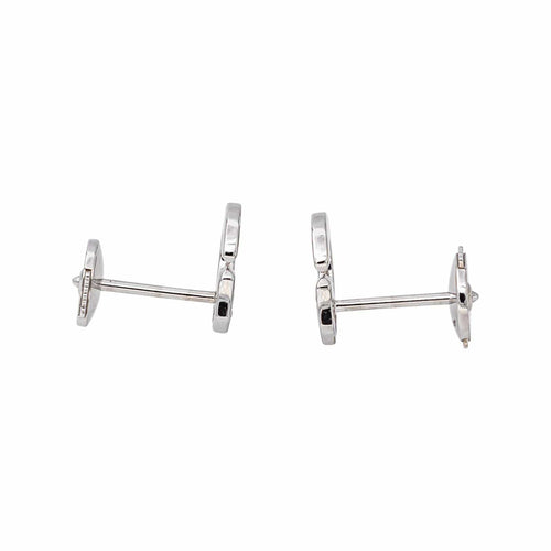 Boucles d'oreilles Dinh Van Menottes - Boucles d'oreilles en or blanc et diamants 58 Facettes 5742065CN