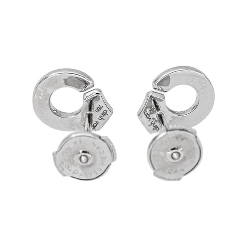 Boucles d'oreilles Dinh Van Menottes - Boucles d'oreilles en or blanc et diamants 58 Facettes 5742065CN