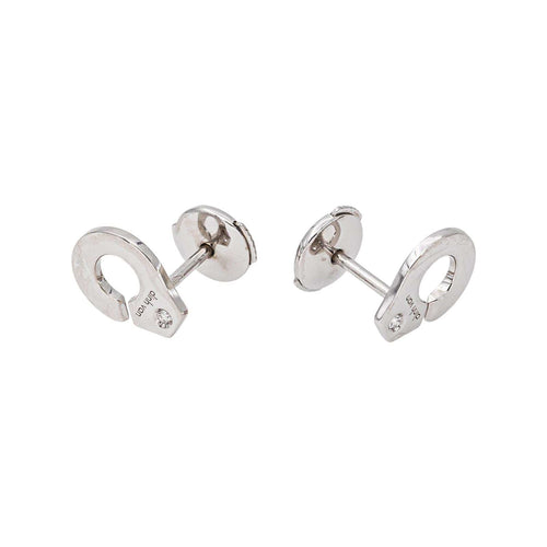 Boucles d'oreilles Dinh Van Menottes - Boucles d'oreilles en or blanc et diamants 58 Facettes 5679167RV