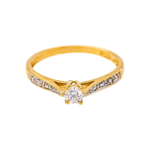 Bague 55 Bague solitaire en or jaune et diamants 58 Facettes 5777681CN