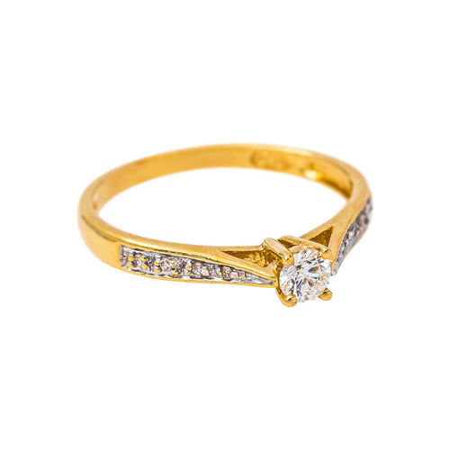 Bague 55 Bague solitaire en or jaune et diamants 58 Facettes 5777681CN