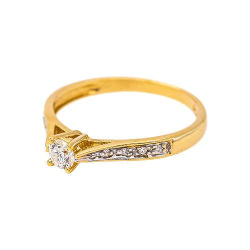 Bague 55 Bague solitaire en or jaune et diamants 58 Facettes 5777681CN
