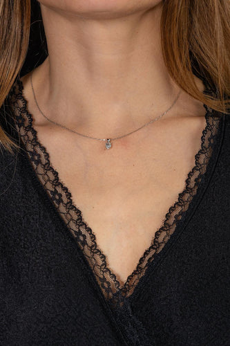 Collier Collier en or blanc et diamant 58 Facettes 5711068RV