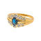 Bague 54 Bague en or jaune et blanc avec saphir et diamants 58 Facettes 5741987CN