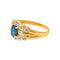 Bague 54 Bague en or jaune et blanc avec saphir et diamants 58 Facettes 5741987CN