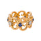 Bague 48.5 Bague bandeau en or rose, diamants et saphirs 58 Facettes 5714274CN