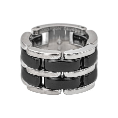 Bague 51 Chanel Ultra - Bague en or blanc et céramique 58 Facettes 5742985CN