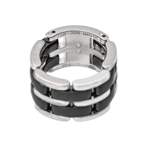 Bague 51 Chanel Ultra - Bague en or blanc et céramique 58 Facettes 5742985CN