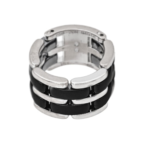 Bague 51 Chanel Ultra - Bague en or blanc et céramique 58 Facettes 5742985CN