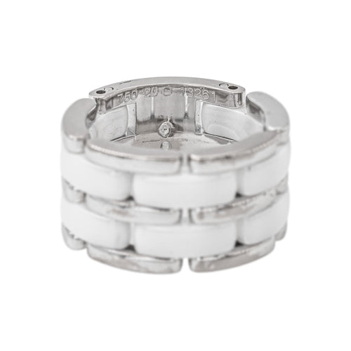 Bague 51 Chanel Ultra - Bague en or blanc et céramique 58 Facettes 5742984CN